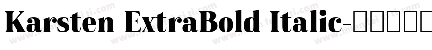 Karsten ExtraBold Italic字体转换